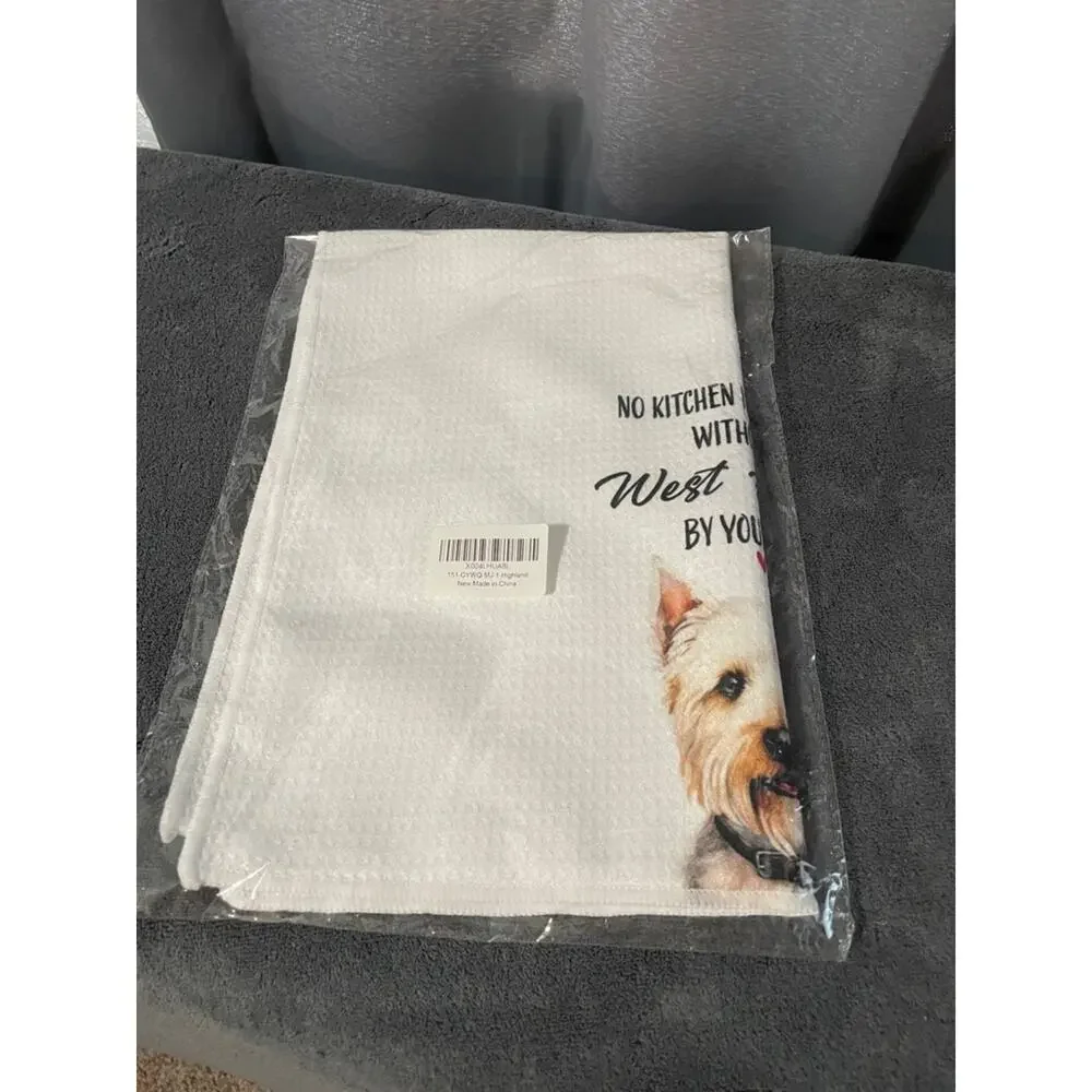 West Highland Terrier White Decorative Kitchen Towel - Dog Print